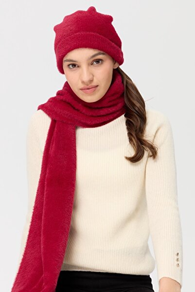 Desen Triko Women's Knitwear Aphrodite Beret Red