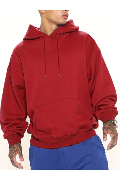 Jakinta Outdoors Erkek Kadın Unisex Oversize Rahat Kalıp Kapüşonlu Kışlık Sweatshirt Günlük ve Spor Stil