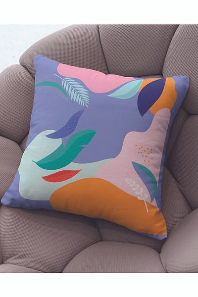 ÖZENEV 43x43 cm Husă de pernă din catifea - Frunză decorativă moale pentru sufragerie