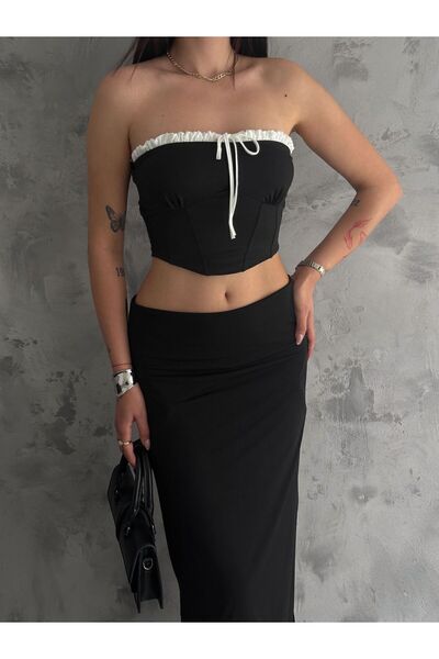 badibadii Вінтажний кроп-топ - шнурівка та корсет Детальніше