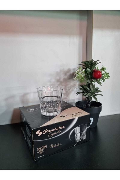 Paşabahçe Sword Crystallin Water Glass 4 Pieces 200 Cc Orjin. Boxed