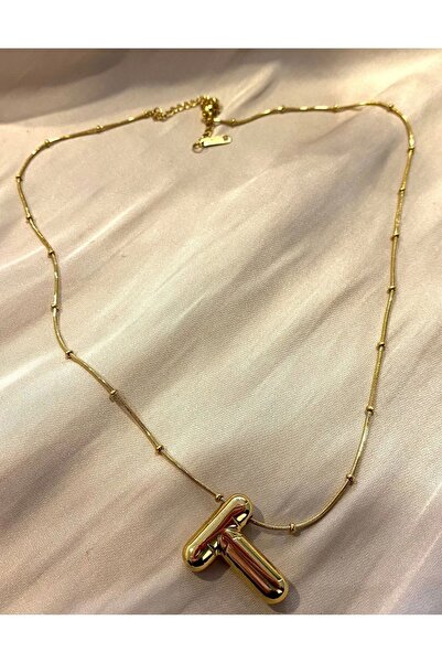Venüs Accessory حرف T بالون نموذج قلادة الصلب