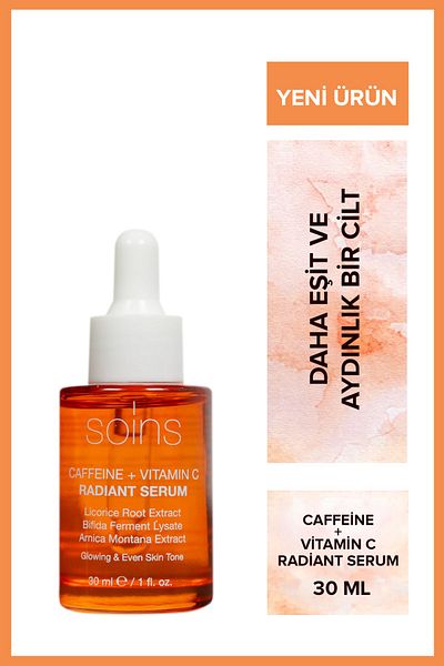 Soins Organic 30ml Caffeine + Vitamin C Brightness Serum