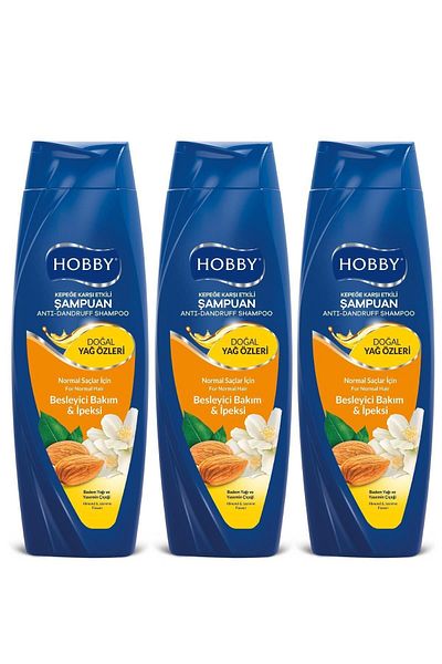 Hobby 600ml x3 Almond and Jasmine Flower Shampoo