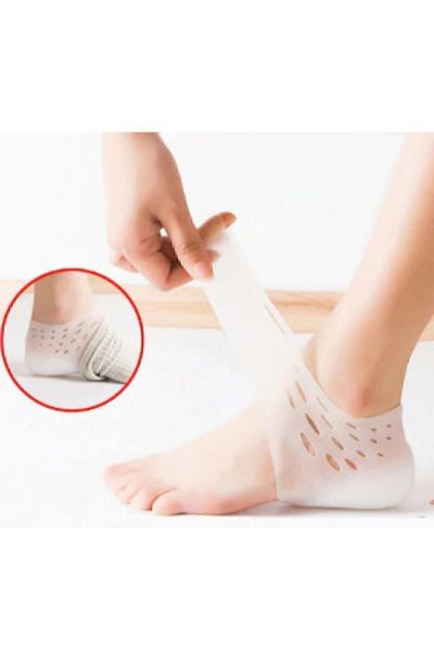CMT Heel Support Silicone Insoles Hidden Heel Extender 3cm