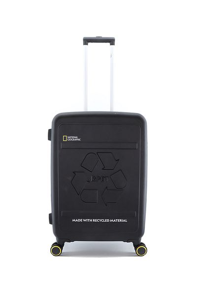 NATIONAL GEOGRAPHIC RPET Balance Luggage Trolley Medium Check-In Black