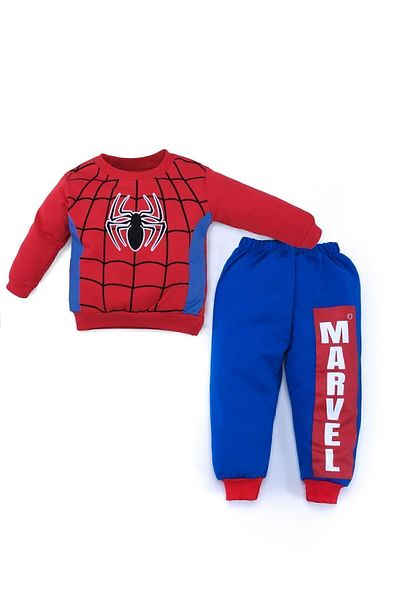 Bebelop Boy's Spiderman Spiderman 3ip 2-Piece Top and Bottom Tracksuit Set