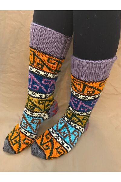 MESKSTORE Hand Knitted Long Socks Suitable for Sizes 37 to 40