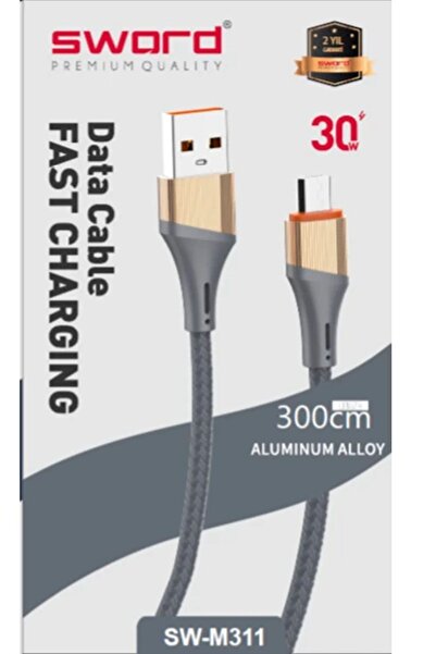 tasarımanya SWORD 3 METRE USB KABLO