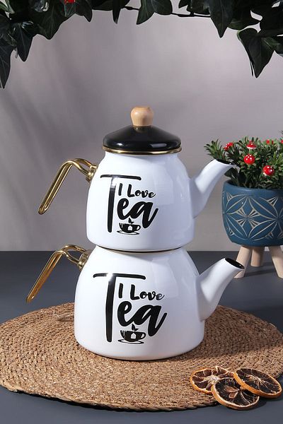 Sezka Life Rose Enamel Teapot Set - Slogan Series 3 L