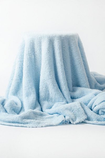 Gleamy Διπλής όψης Baby Blue Welsoft Πλένεται βελούδινο ύφασμα 100x180