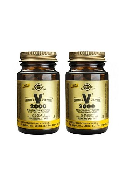 Solgar Vm 2000 Multivitamin 30 Tablets 2 Pieces