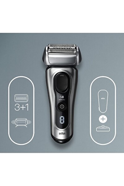 Braun Series 8 3+1 Traş Başlıklı Traş Makinesi ve Hassas Düzeltici, Benzersiz Sonic Teknolojisi