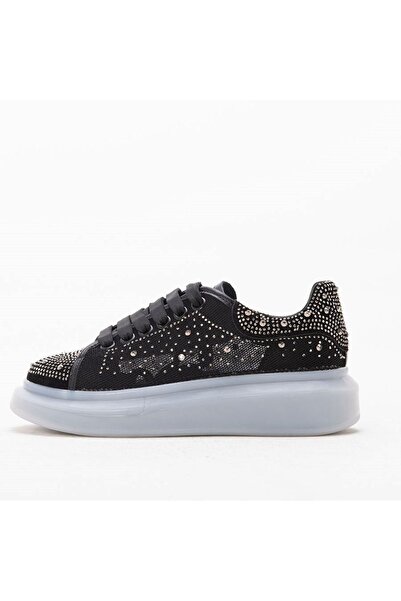 Guja Kadın Taslı Sıyah Trıko Gunluk Ayakkabı 22y338