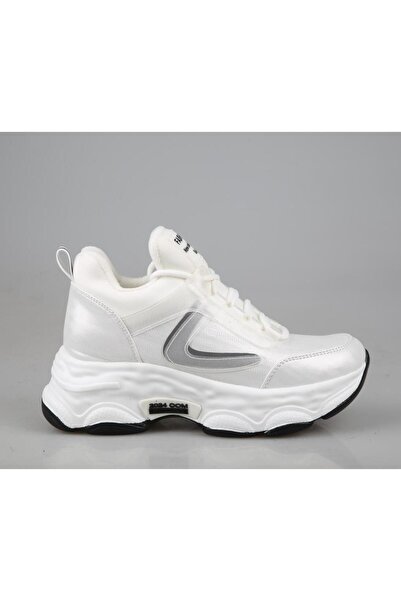 Guja 23k302 Dolgu Topuk Beyaz Kadın Sneakers