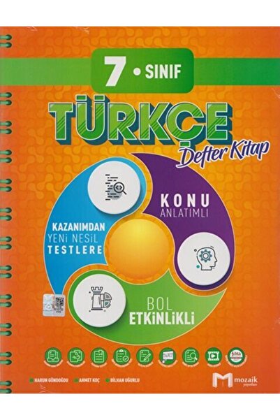Mozaik Yayınları Mozaik 7. Sınıf Türkçe Defter Kitap