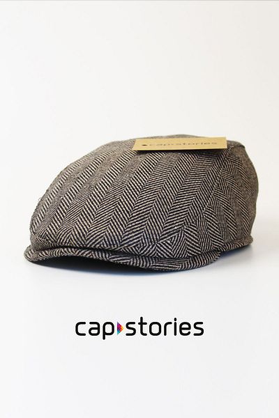 Capstories Cap Hat Herringbone Brown Standard Size Hat (1St Grade Fabric)