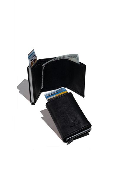 jön Monarch Black Magnetic Aluminum Mechanism Card Holder