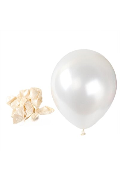 Öz-bal Beyaz Metalik 10 Adet Kaliteli Minik 5 Inç Balonlar-parti Ve Etkinlikl...