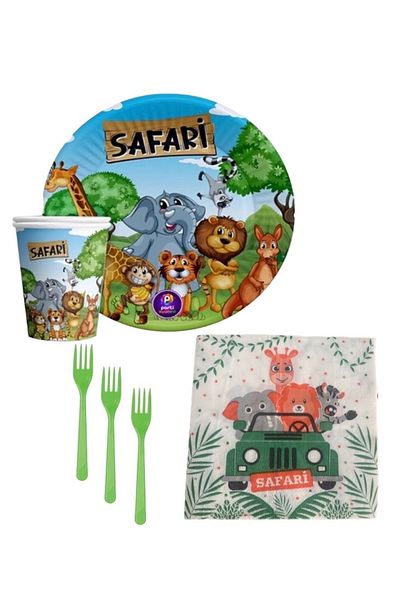 okyanus parti Safari Themed Birthday Set