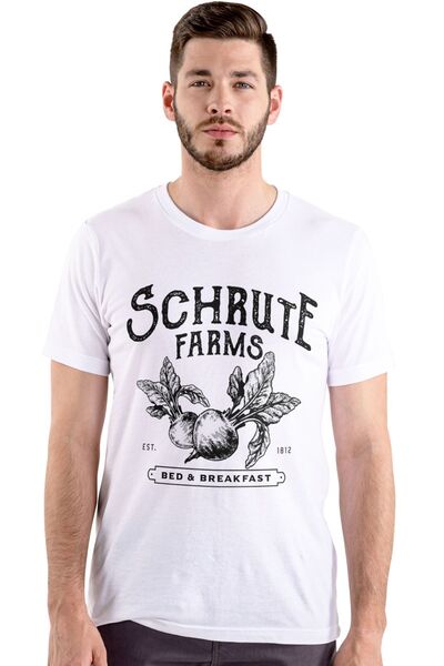 Butik Tricou unisex alb Schrute Farm - Tricou Office