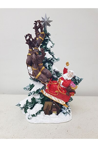 Arose Yılbaşı Ağacı Noel Baba Kızaklı Geyik Obje