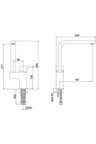 Eca Dalia Kitchen Faucet - E.C.A 102118143 8693261114627