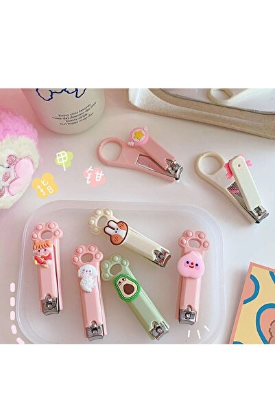 Keyfi Sepet Kawaii Figürlü Renkli Bebek Çocuk Tırnak Makası 1 Adet