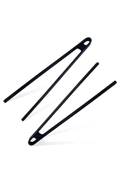 Keyfi Sepet Silicone Frying Tongs Black 29 Cm - Grilling Tongs Heat Resistant Large Complete Silicone Tongs Black