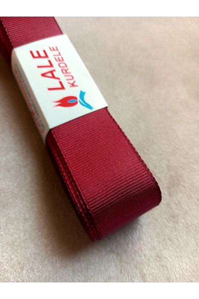 yörük tuhafiye 10 Meters Claret Red Grosgrain Ribbon - 3 cm One Ball Grosgrain Ribbon