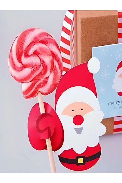 Kutumania 5 Christmas Themed Lollipop Cards with Santa Claus