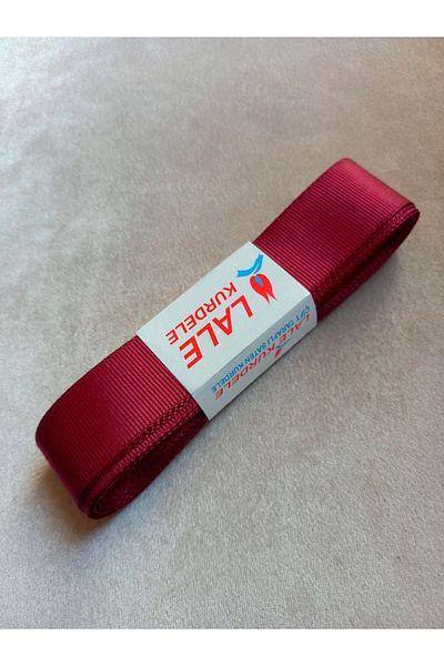 yörük tuhafiye 10 Meters Claret Red Grosgrain Ribbon - 3 cm One Ball Grosgrain Ribbon