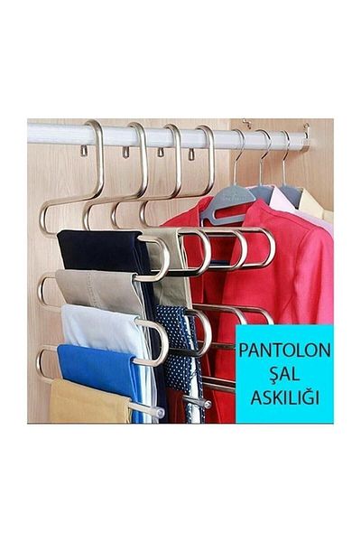 biucuza Eșarfă pentru pantaloni inteligente cu 5 straturi - Dulap importat și umeraș Ith-0097