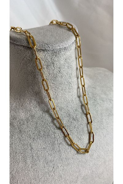 Axuu Collection Plain Chain Steel Necklace Chain Necklace Unisex 316L Steel Necklace Chain Necklace