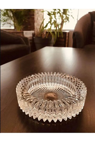 AKDAG HOME Scrumieră din sticlă de lux cristal de 14 cm