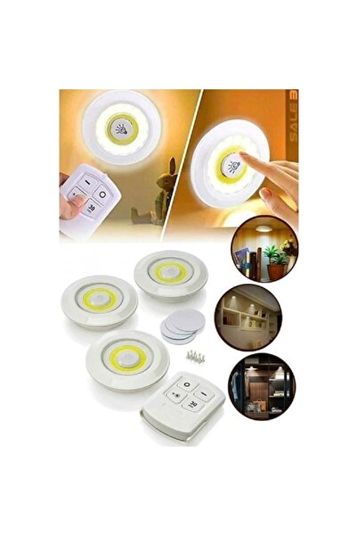 Genel Markalar Lampa Elektrik - Uzaktan Kumandalı Kablosuz 3'lü Led Lamba - P...