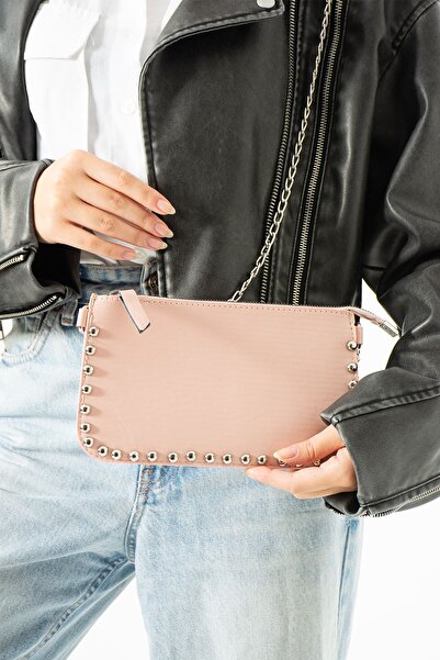 ESTUTE Kadın Zımbalı Omuz Çantası