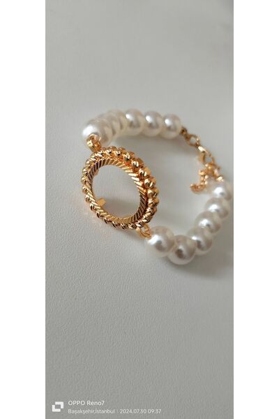 kayalaraksesuar İncili Çeyrekli Kolye Ve Çeyrekli Bileklik Seti