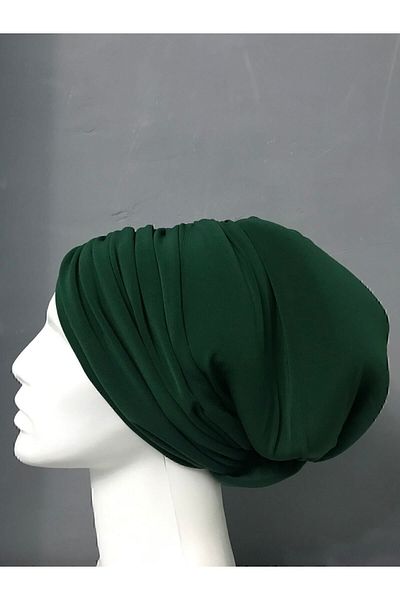 NpyBone Tekstil Filled Emerald Green Drape Outer Bonnet