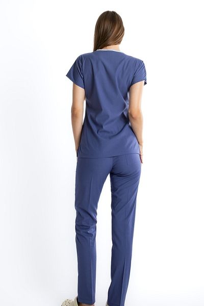 Uçak Medikal Costum de chirurgie cu lycra Core-flex albastru Foggy