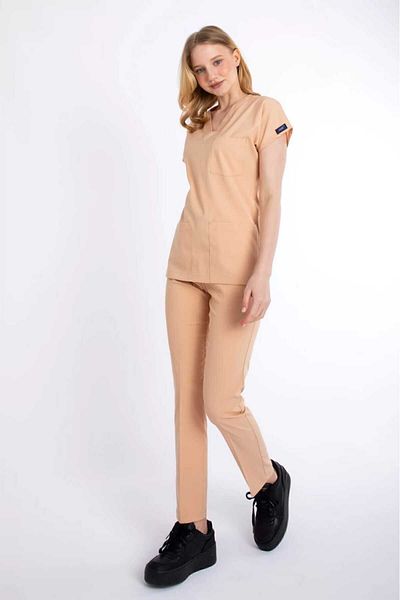 Uçak Medikal Plane Medical Ecru Core-Flex Lycra Surgical Suit