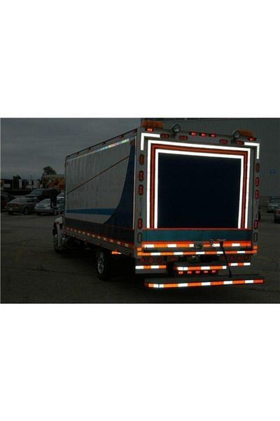 Koçyiğitler Otomotiv 10 Meters Strip Tape - Strip Reflector - Reflective Tape - Trailer Reflector - E Certificate - Red