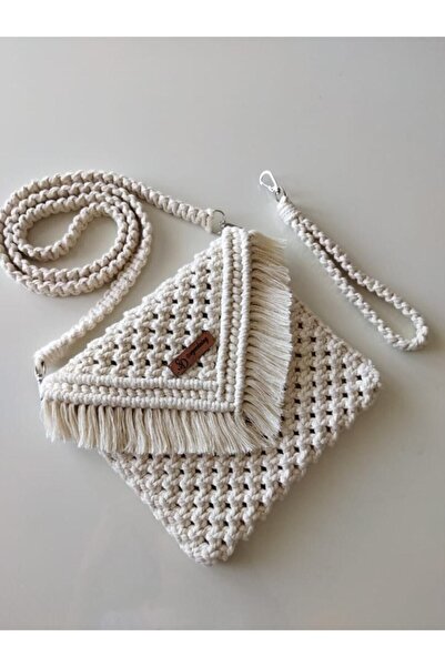 YKZ EXPORT Makrome Handmade Çanta,bayan Omuz Çantası,bayan Makrome Çanta, 20x...