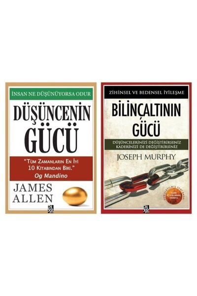 Diyojen Yayıncılık Düşüncenin Gücü + Bilinçaltının Gücü 2 Kitap Set