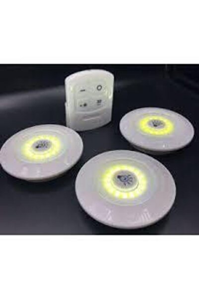 Tina 3lü Dokunmatik Işıldak Uzaktan Kumandalı Pilli Spot Led Lamba