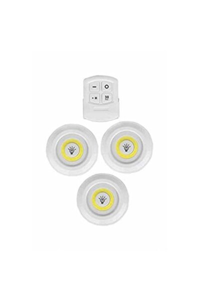 Tiger Uzaktan Kumandalı 3 Lü Spot Lamba Kablosuz Pilli Işıldak New Desinger 744636