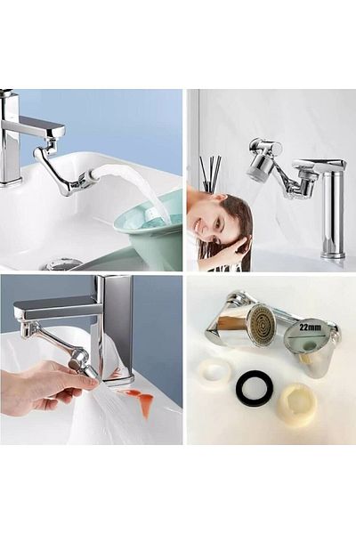 SUPERAVM Mak Su 1080 Degree Rotatable Robotic Arm Faucet Head - Faucet Extension Apparatus Tip