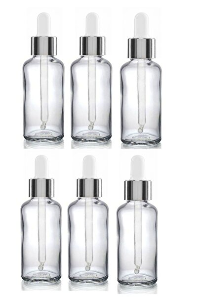 wellLine 30 Cc Cam Damlalıklı şeffaf Şişe [30 Cc=30ml X 6 Adet] / Ecza Şişesi...
