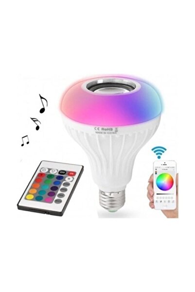 MR AYDINLATMA Uzaktan Kumandalı Gece Lambası Bluetooth Hoparlör Rgb Ampul Speaker