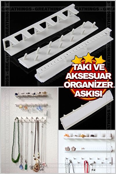Greathings 9 Parça Takılık Takı Standı Takı ve Aksesuar Organizeri Kolye Küpe Yüzük Bileklik Askılık